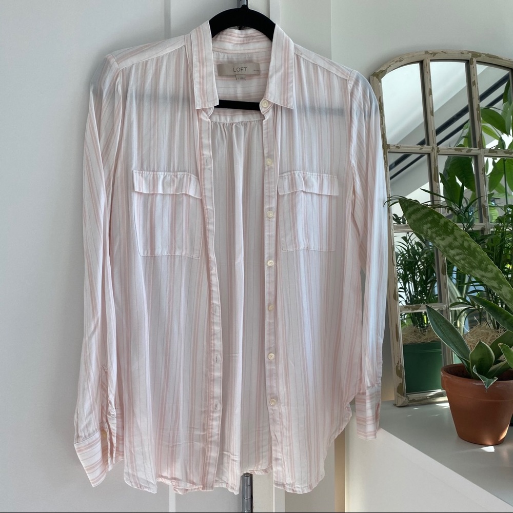 Pink Striped Button Down Shirt